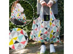 Velká skládací nákupní taška - trojúhelníky 1