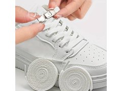 Zacvakávací tkaničky bez zavazování - bílé
