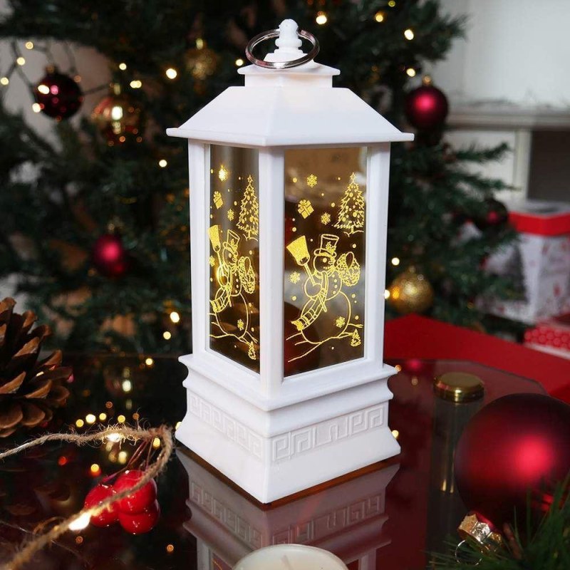 Vánoční LED lucerna - sněhulák - Dárky.pro