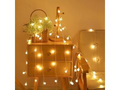 LED světelný řetěz malé žárovky - teplé světlo