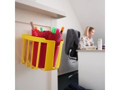 Nalepovací košík na zeď - žlutý