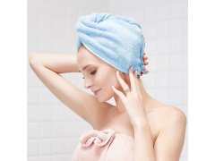 Rychleschnoucí turban na hlavu - modrý