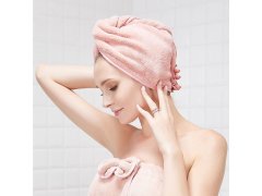 Rychleschnoucí turban na hlavu - růžový