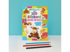 Sešit procvičování angličtiny + 100 samolepek - u nás doma