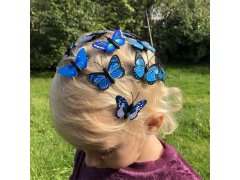 Sponky do vlasů motýlci 10 ks - modré 1