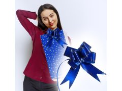 Stahovací dárková mašle 10 ks - modrá