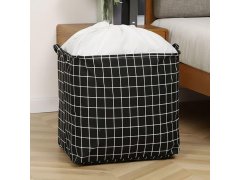 Úložný koš na textil se stahovací šňůrkou - kostky