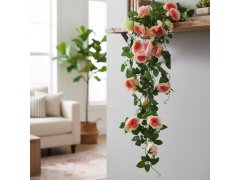 Umělá převislá květina 90 cm - růžovo-oranžová