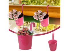 Závěsný květináč na balkón - růžový