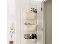 Závěsný organizér 3 kapsy - bílý