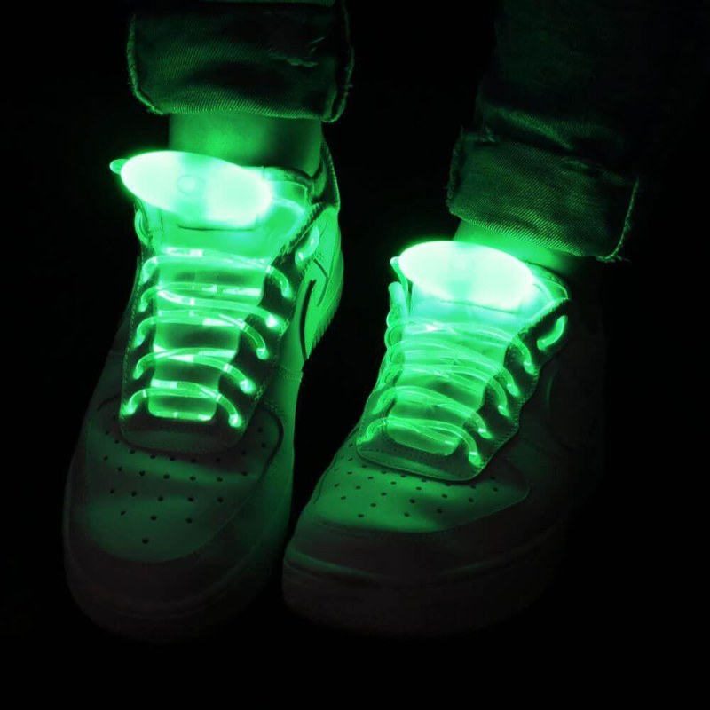 LED svítící tkaničky - zelené