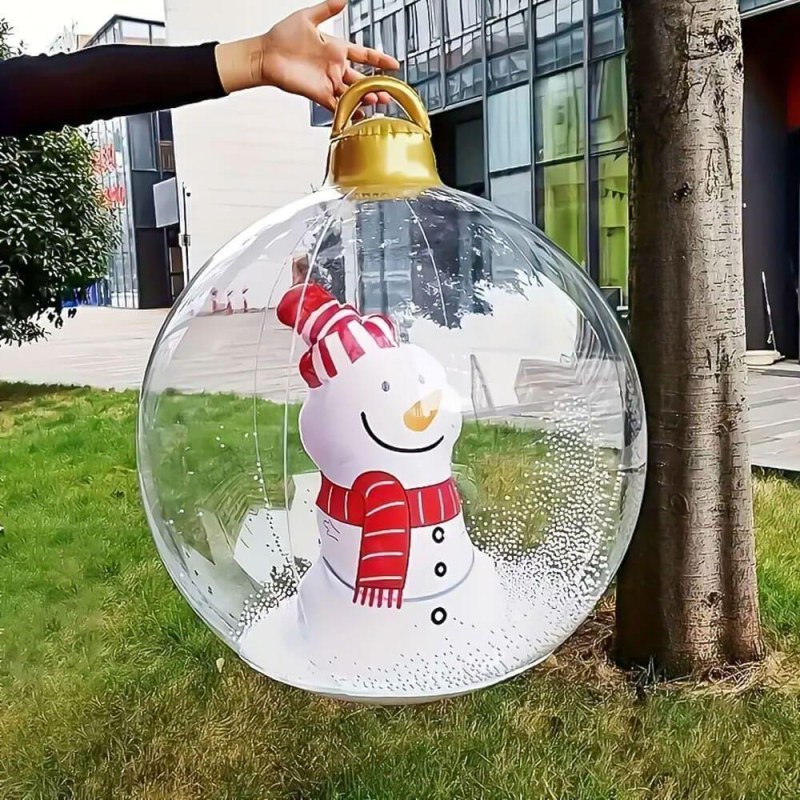 Nafukovací vánoční koule - sněhulák