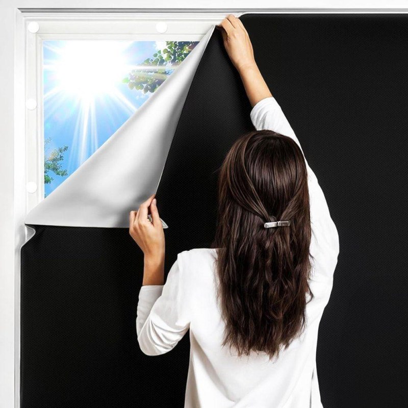 Zatemňující odnímatelná okenní fólie 140x100 cm